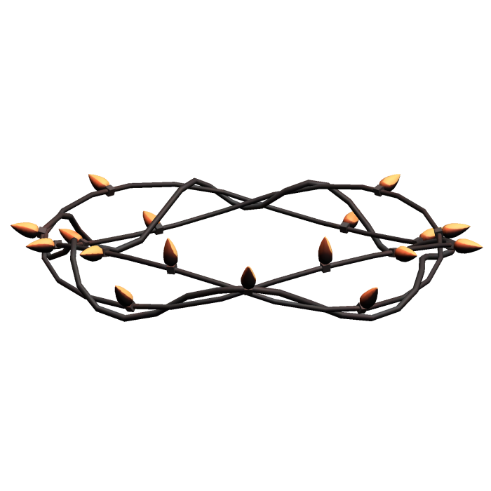 brown christmas lights crown