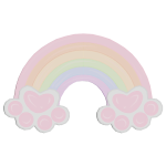 ♡꒰ FREE: rainbow clip w paws꒱
