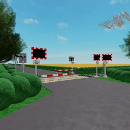 Uk level crossing  icon
