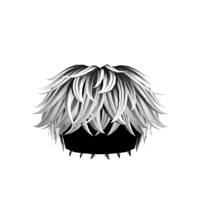 Cool White and Black Fluffy Hair