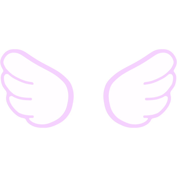♡ Cute Glowing Chibi Angel Wings Purple