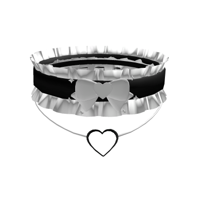 ♡ ruffled choker in white