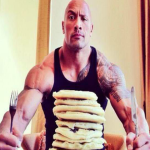 Dwayne Johnson (The Rock) Eating pancakes STUDIOS