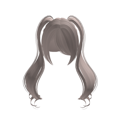 cute long swirly ash blonde pigtails w side bangs