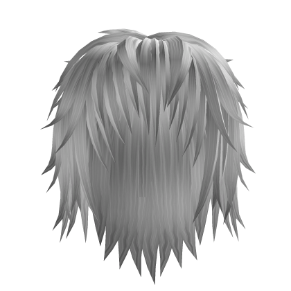 long anime messy vkei moe emo hair in white Roblox item