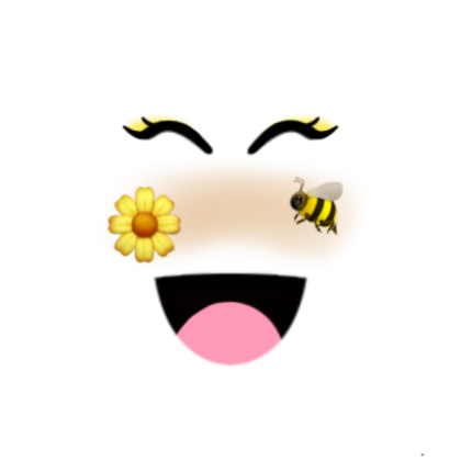 flower and bee face | iispxrkles Roblox decal