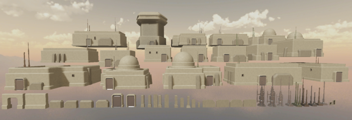 Roblox Modular Sci-Fi Fantasy Buildings Props Kit preview 3