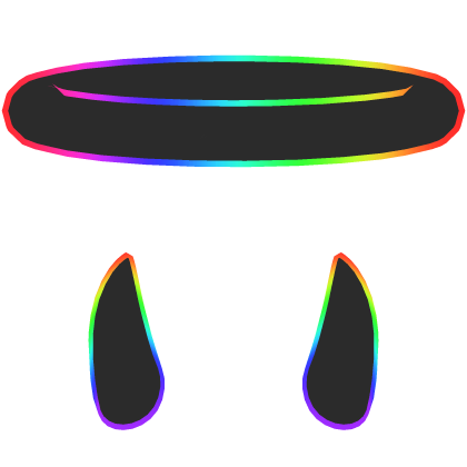 Cartoony Horns and Halo Rainbow