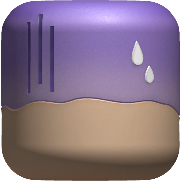 Purple Anxious Nervous Sweaty Face