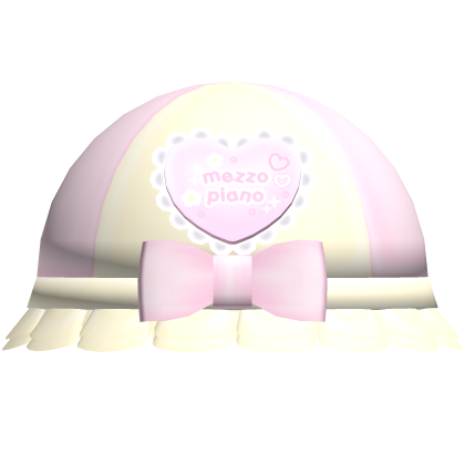 Pastel Pink Yellow Cutecore Mezzo Piano Bucket Hat