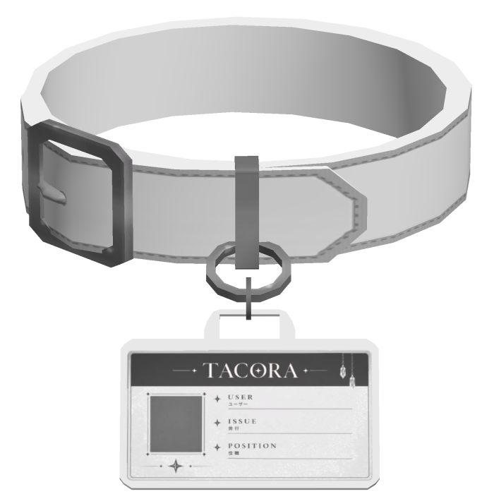 Cute White ID card Choker / Collar 3.0