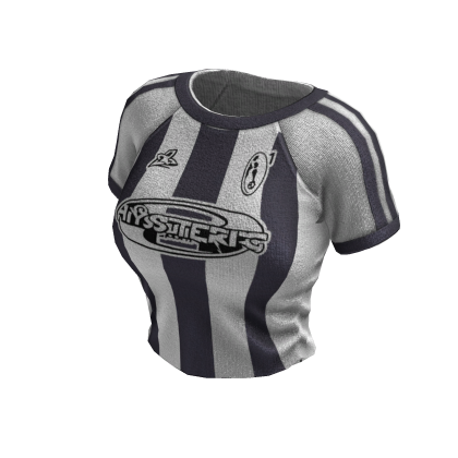 Striped Sporty Tee (White Blue Grey)