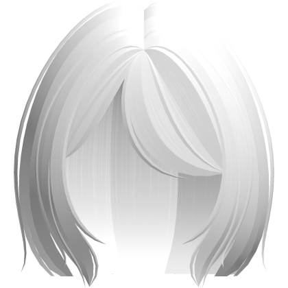 ♡ short hime-cut anime hair in white ୧ Roblox item