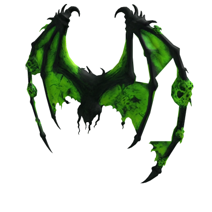 Spectral Skull of nevermoor green halloween wings