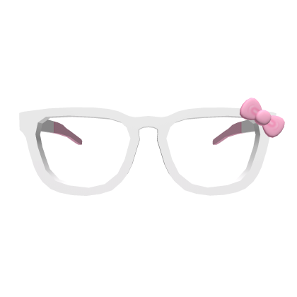 ♡ cute pink glasses with bow pink pattern Roblox item