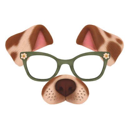 Adorable Dog Filter Sticker