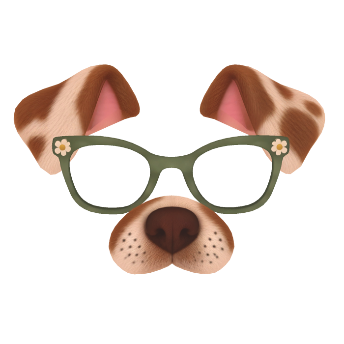 Adorable Dog Filter Sticker