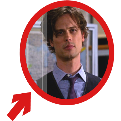 (Animated) Dr. Spencer Reid - CM Pointing Arrow