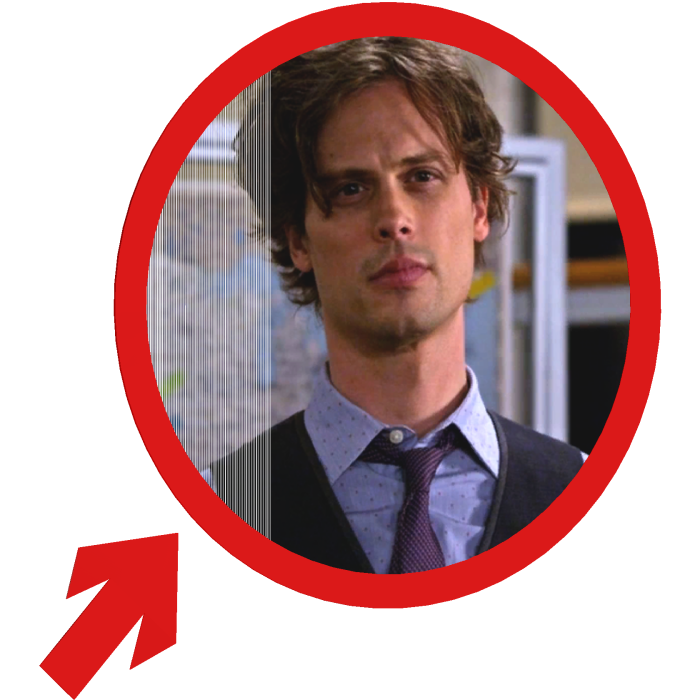 (Animated) Dr. Spencer Reid - CM Pointing Arrow