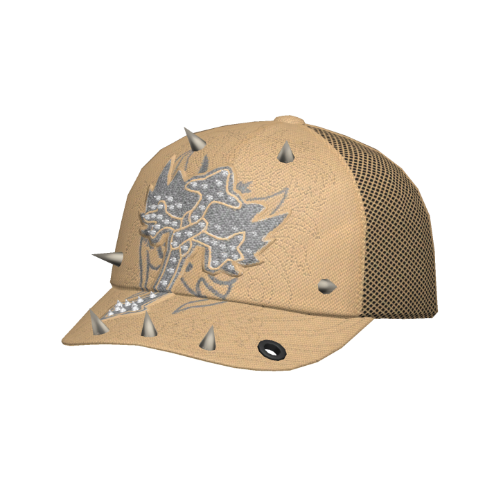 Tan Studded (Grey) Cross Cap