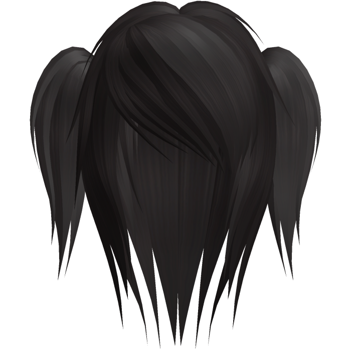 dark brown moe emo scene hair w pigtails