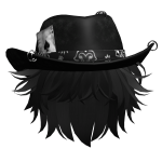 Black Hair w Cowboy Hat