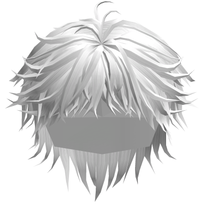 White Messy Anime Boy Hair Roblox item