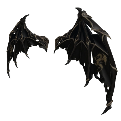Black Ripped Dragon Warrior Wings