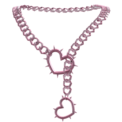 Blossom Pink Heart Chain Choker