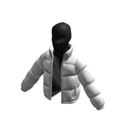 White Puffer Jacket w/ Balaclava