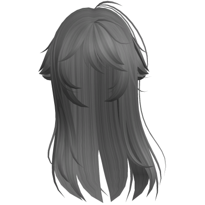 Gray Shy Moe Cat Girl Windy Whispy Hair