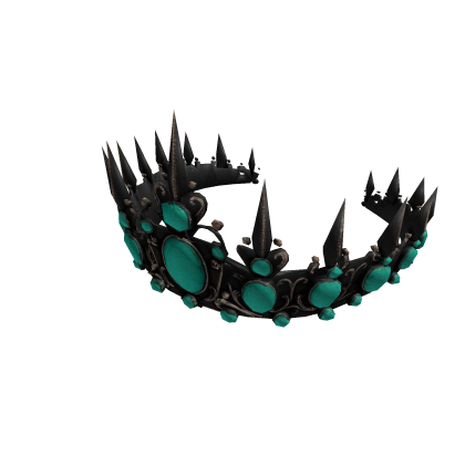 Black Teal Korblox Tiara Crown