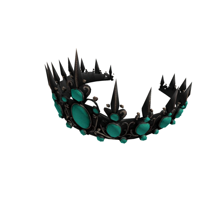 Black Teal Korblox Tiara Crown