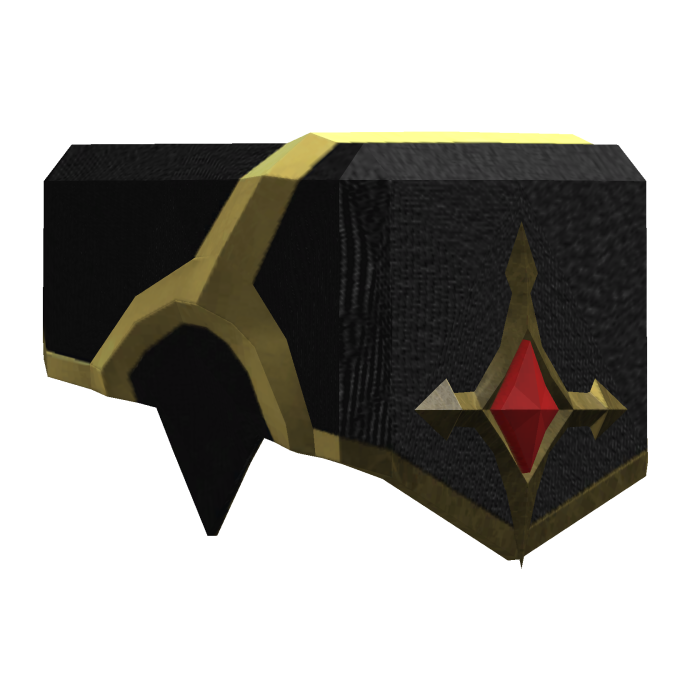 Royal Knight Left Shoulder - Black Red