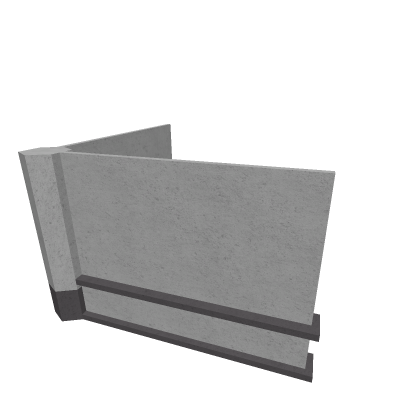 Right Industrial Concrete Wall Corner Piece