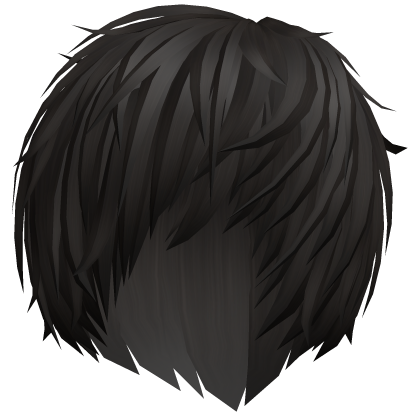 messy dark brown cute vampire emo anime boy hair