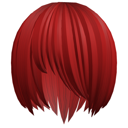 light red shy long scene emo hair Roblox item