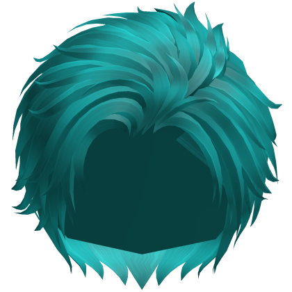 Teal Side Comb Over Anime Boy Hair