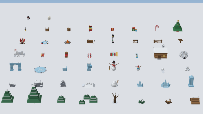 HD Winter Pack | 50 Trees, Snow and Props preview 1