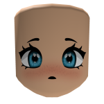 sad face blue eyes