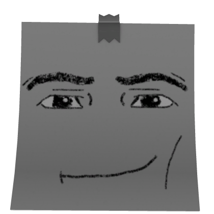 Man Face Sticky Note Roblox item