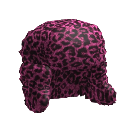 Y2K Gyaru Pink Leopard Print Fur Trapper Ushanka | Roblox