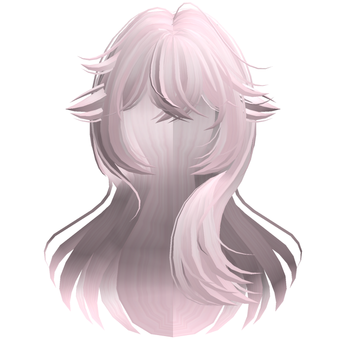 ♡ anime kawaii moe wispy hair in pastel pink