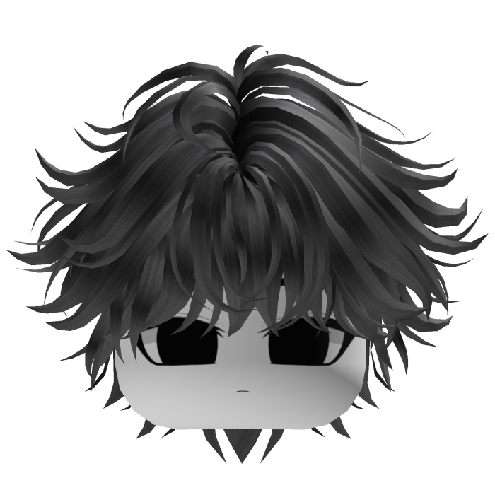 gray anime messy layered hair