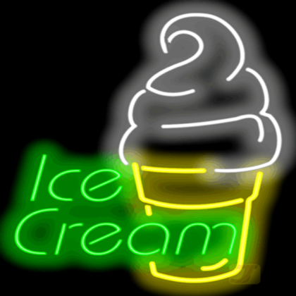 neon ice cream sign Roblox decal