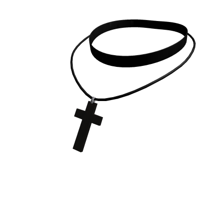 Simple Cross Choker in Black