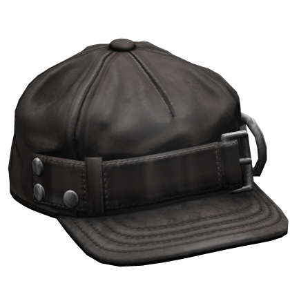 Brown Cap with Belt Strap Sideswept