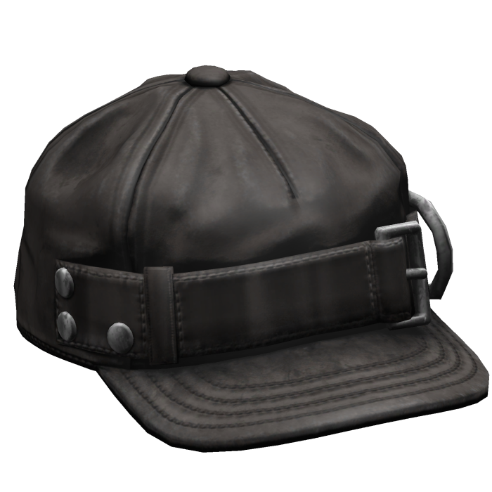 Brown Cap with Belt Strap Sideswept