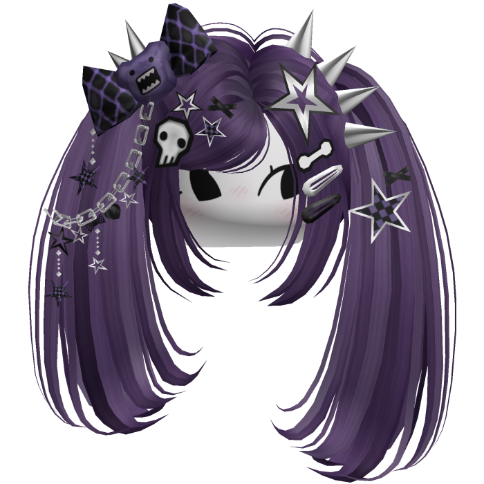 ♡ Scene Spiky Moe Pigtails (Purple)