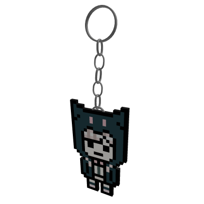 Adjustable Chiaki hood pixel keychain